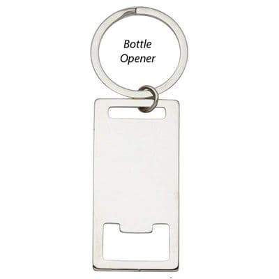 Rectangle Bottle Opener Engravable Keyring