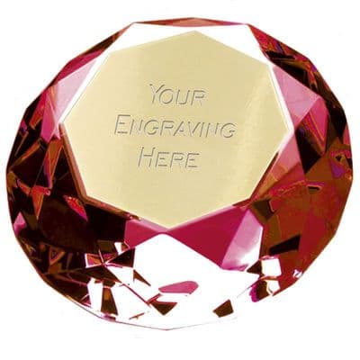 Red Clarity Diamond  with Engraving Plate