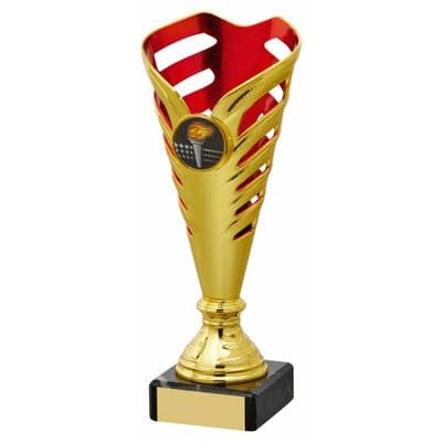 Red/Gold Notched Sculpted Cup