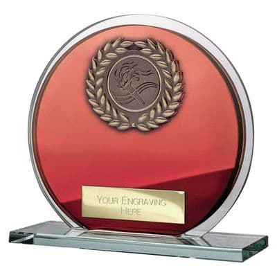 Red & Silver Seismic Circle Plaque