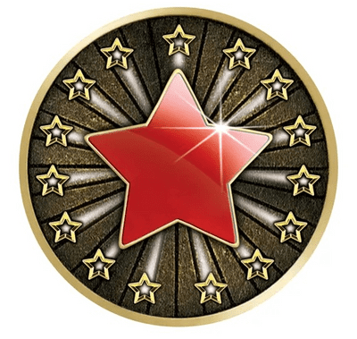 Red Star Flat Centre 5pcs