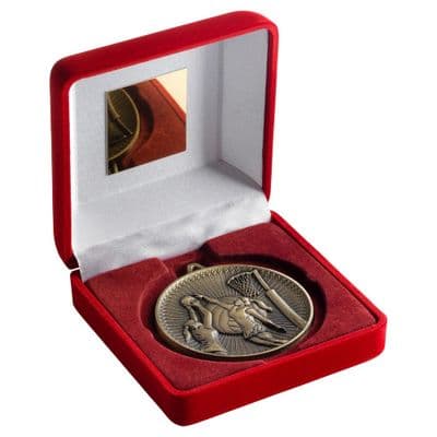 Red Velvet Medal Box And 60mm (2.4