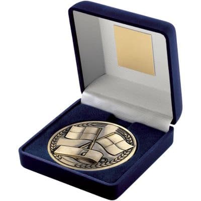 Referee Gold Medallion 70mm & Blue Medal Box