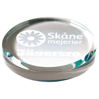 Round Crystal Paperweight 95mm