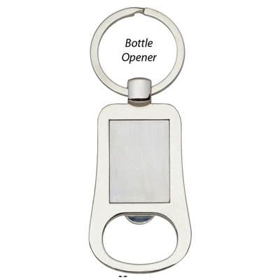 Rounded Edge Bottle Opener Engravable Keyring