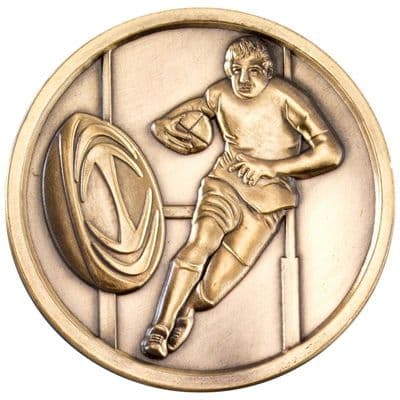 Rugby 70mm Medallion