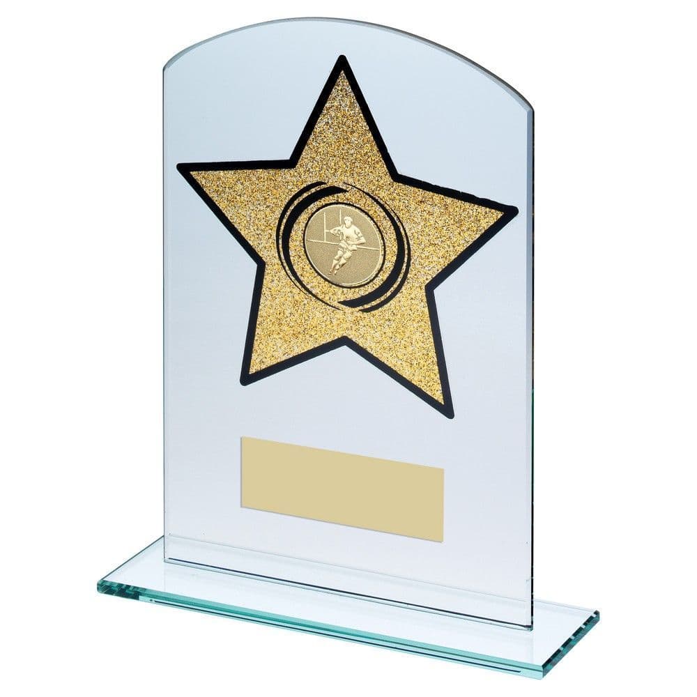 Rugby Glass Arch Star Award TrophyMaster UK
