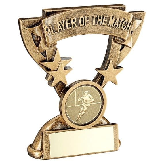 Rugby Player Of The Match Mini Cup 95mm | TrophyMaster UK