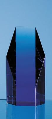 Sapphire Blue Optic Hexagon Award