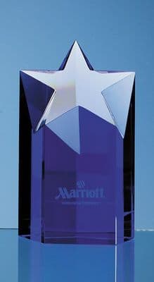 Sapphire Blue Optic Star Column Award