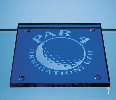 Sapphire Blue Square Coaster 100mm