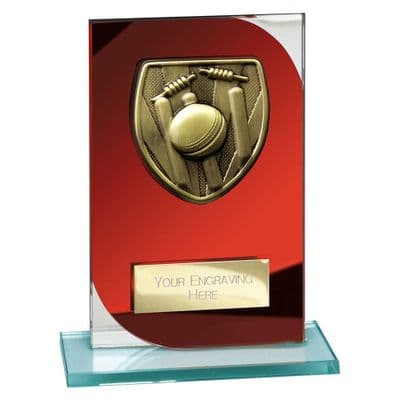 Seismic Cobra Cricket Red & Silver Glass Award