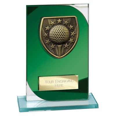 Seismic Cobra Golf Winner Green & Silver Glass Award