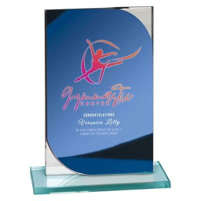 Seismic Multisport Blue & Silver Glass Award (8mm thick)