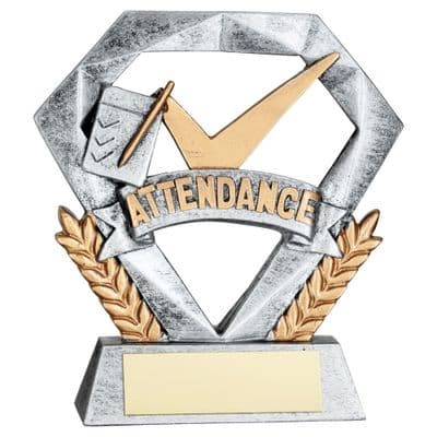Silver Diamond Attendance Award 102mm