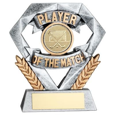 Silver Diamond Hockey Award 102mm - Player of the Match