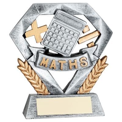 Silver Diamond Maths Award 102mm