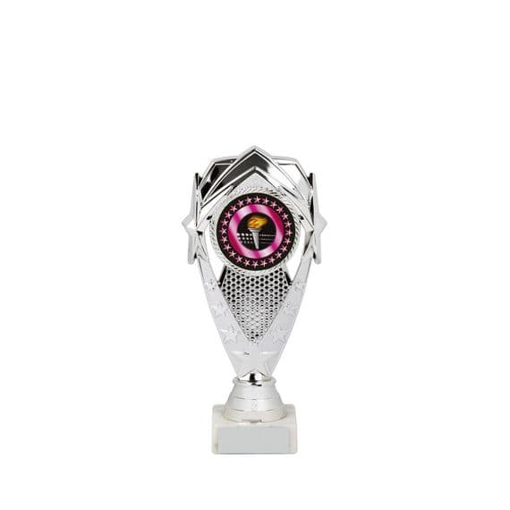 Silver & Pink Stellar Column Trophy