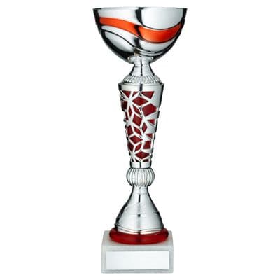Silver/Red Diamond Riser Trophy Cup
