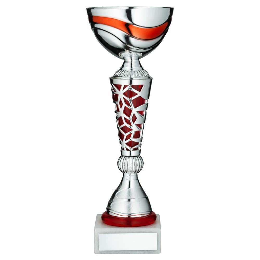 Trophy Riser Glass Silver/Red Diamond Riser Trophy Cup