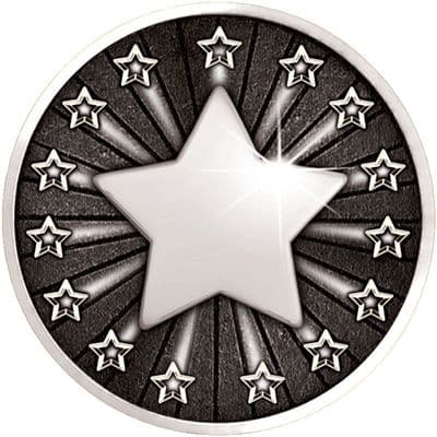 Silver Star Flat Centre 5pcs