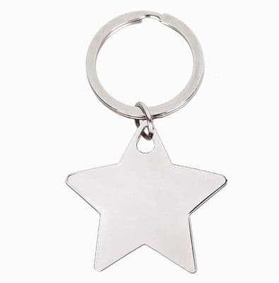 Silver Star Keyring 50mm