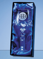 Single Diamante Wine Glass with Modena Spiral Cutting | TrophyMaster UK