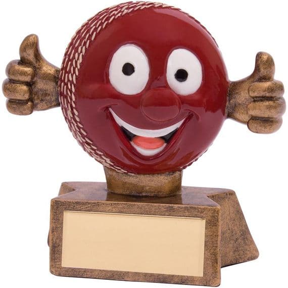 Smiler Cricket Award 75mm | TrophyMaster UK