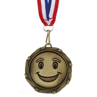 Smiley Face Combo Medal 45mm (1.8