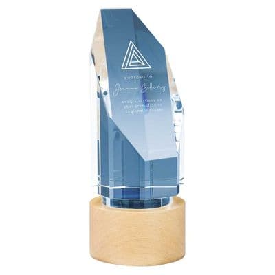 Solo Glass Award Clear & Beechwood