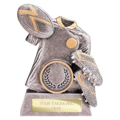 Spirit Rugby Resin Award Antique Silver & Gold 100mm