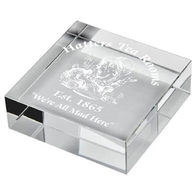 Square Crystal Paperweight Award 75mm x 75mm