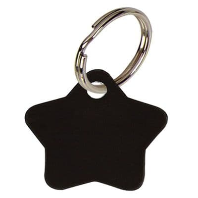 Star Black Anodised Alum Tag 28mm x 28mm