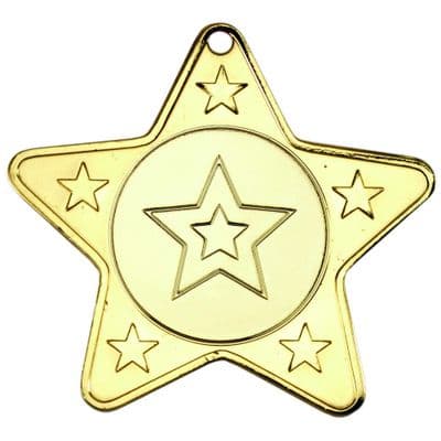Star Shape 50mm Medal