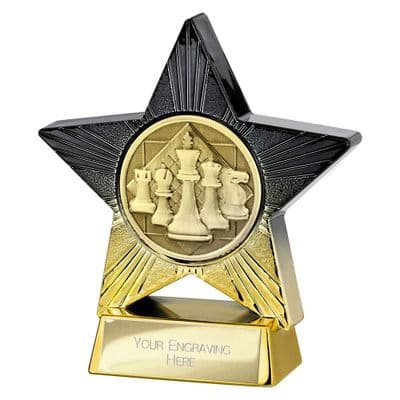 Superstar Chess Award Black & Gold