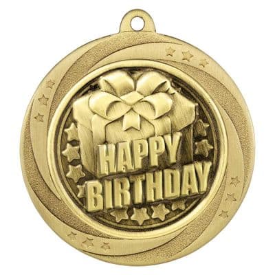 Superstar Happy Birthday Medal 60mm