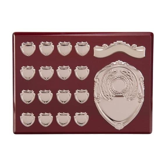 Supreme Rosewood Annual Plaque 225x300mm 16 Record Shields | TrophyMaster UK