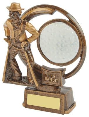 The Bandit - Novelty Golf Trophy 150mm