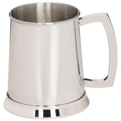 The Brannigan Polished Steel Tankard  125mm 1pt