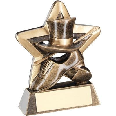 Top Hat Shoes and Cane Mini Star Trophy 95mm