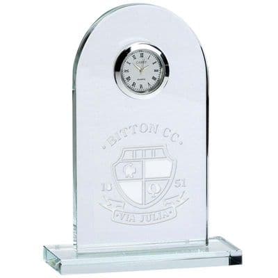 Traverse Optical Crystal Clock Award 140mm