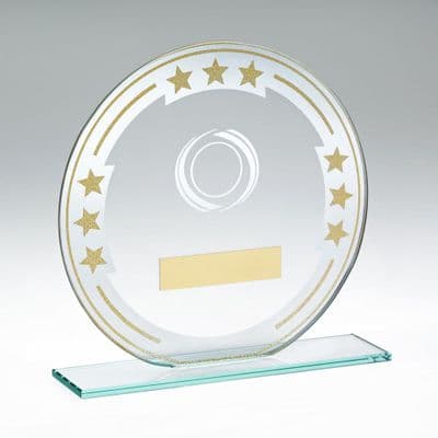 Tri-Star Silver/Gold with Generic Centre Glass Trophy