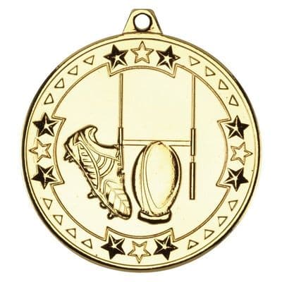 Tristar Rugby 50mm Medal