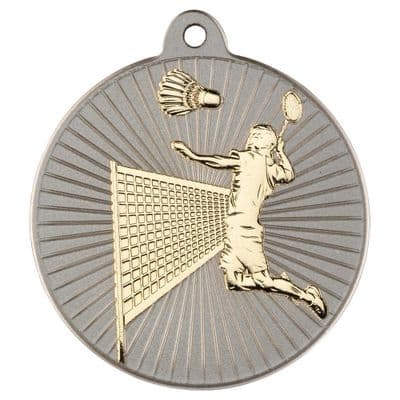 Two Tone Badminton 50mm Medal