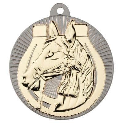 Two Tone Equestrian 50mm Medal