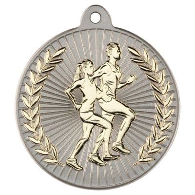Two Tone Running 50mm Medal