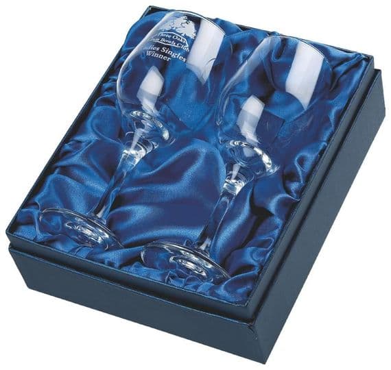 Two Wine Glasses in Presentation Case | TrophyMaster UK