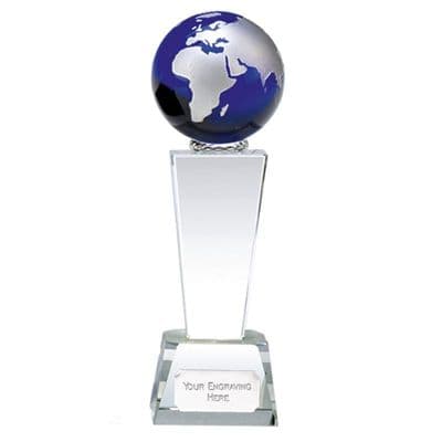 Unite Blue Globe Crystal Award