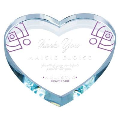 Valentine Glass Paperweight 100mm