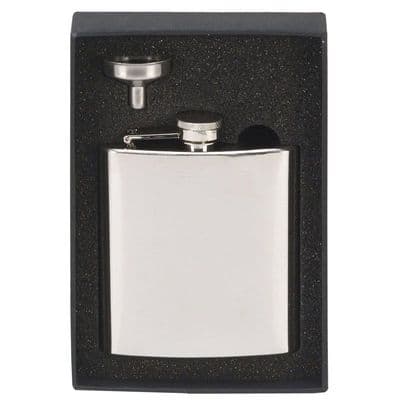 Vision Stainless Steel 6oz Hip Flask 6oz with funnel